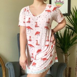 Fox Tshirt Nightgown